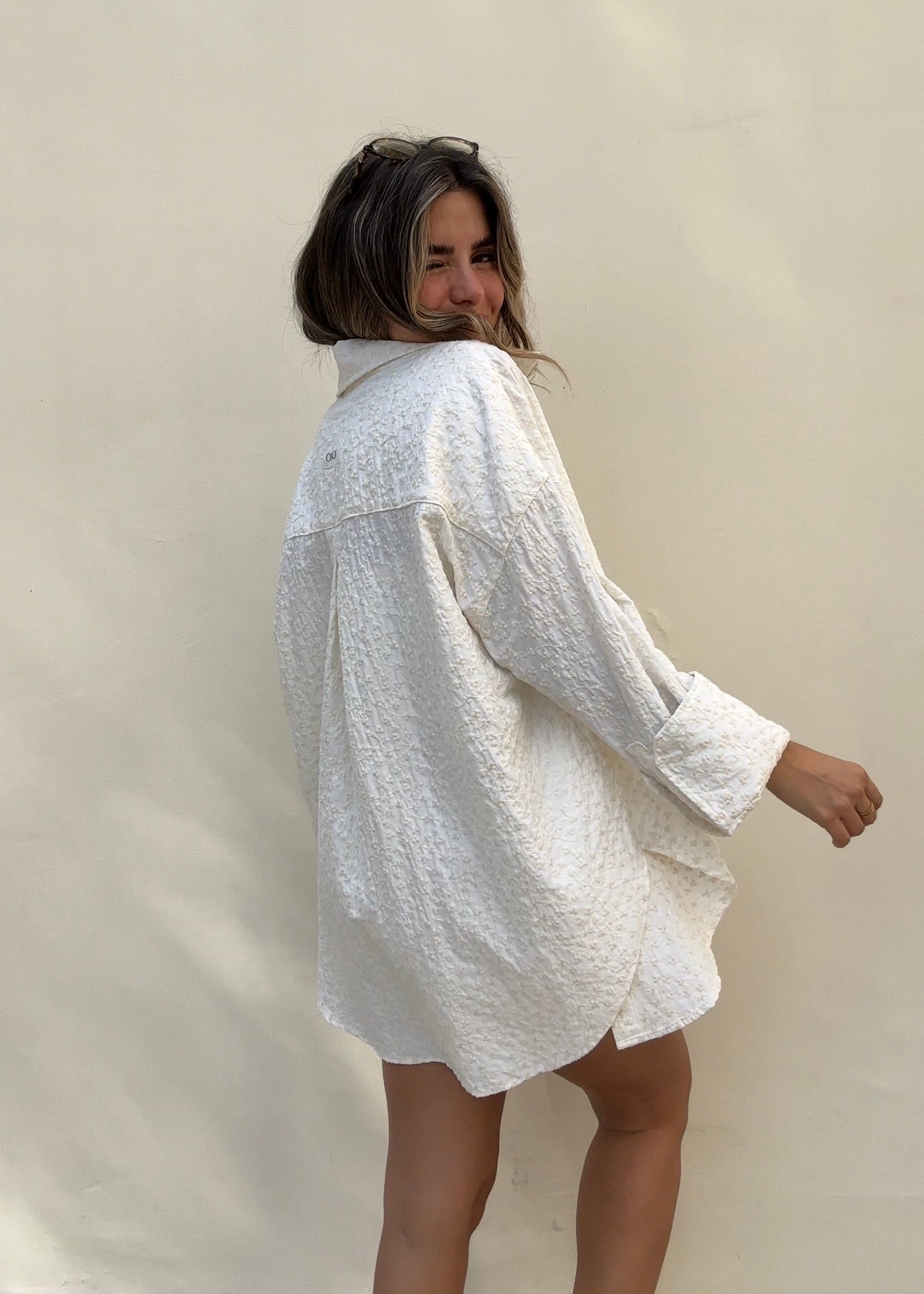 Elsa Shirt - Cream Embroidery