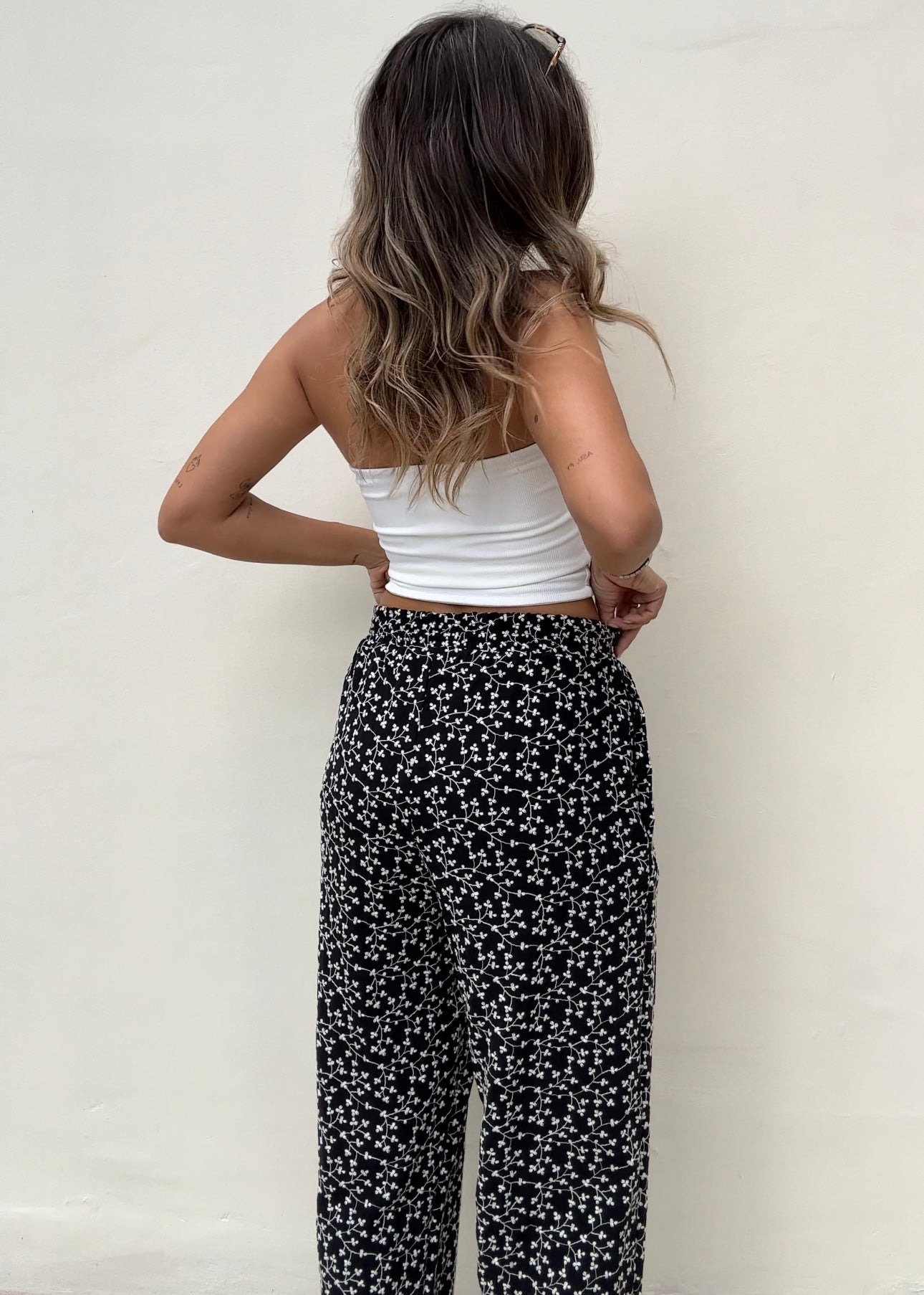 Emily Pant - Black Embroidery