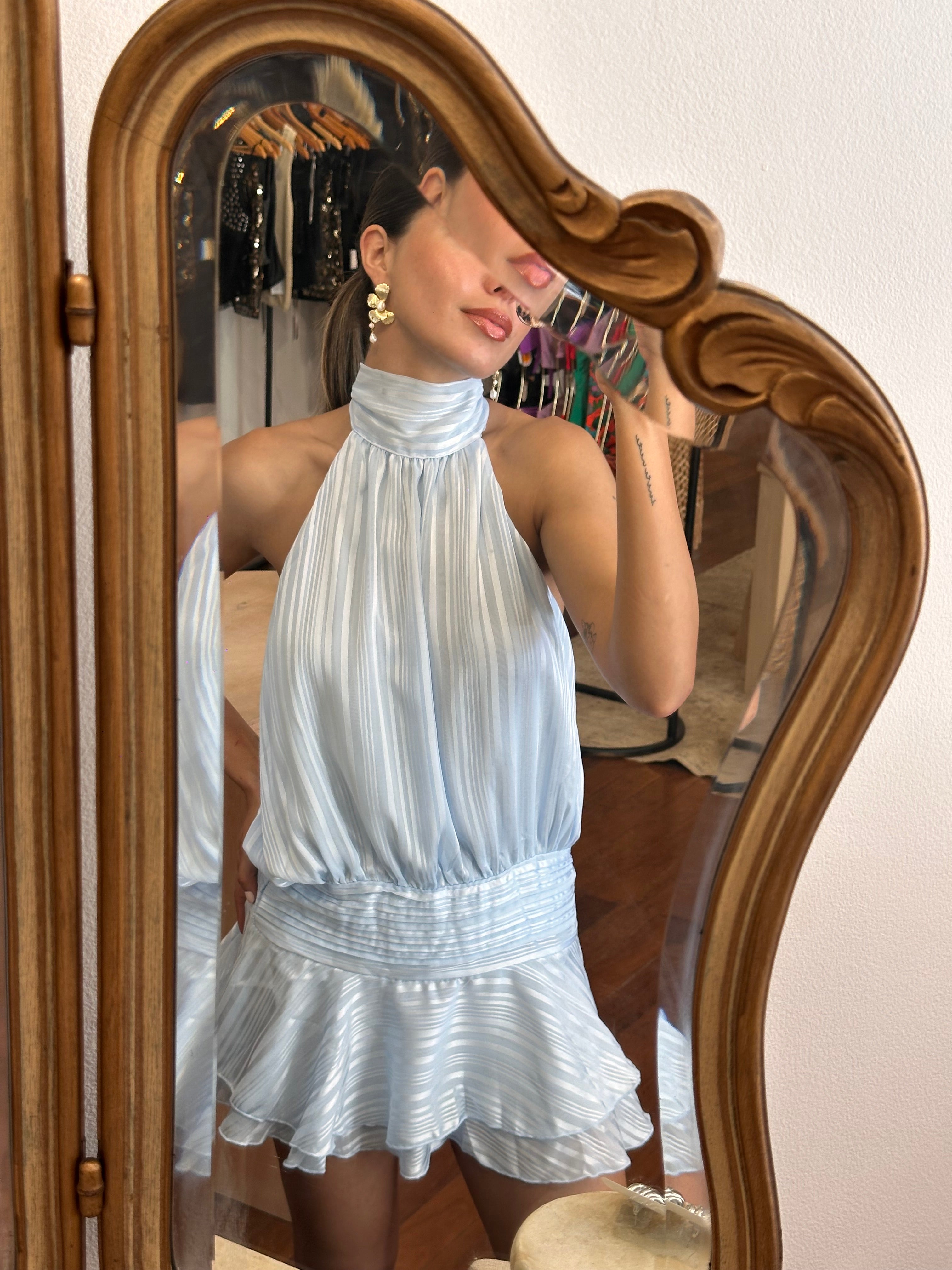 Ares Mini Dress - Light Blue