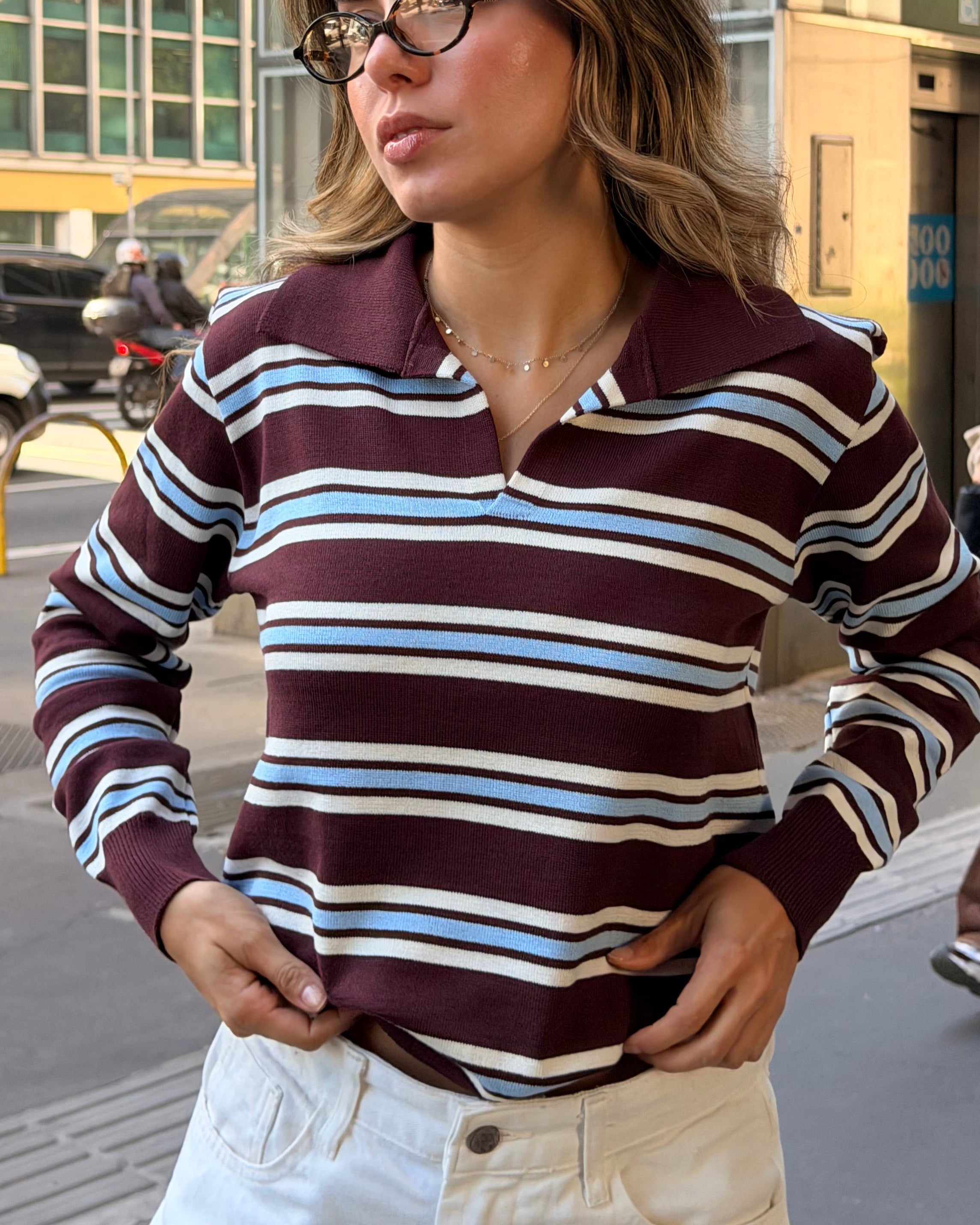 Polo Knit Top