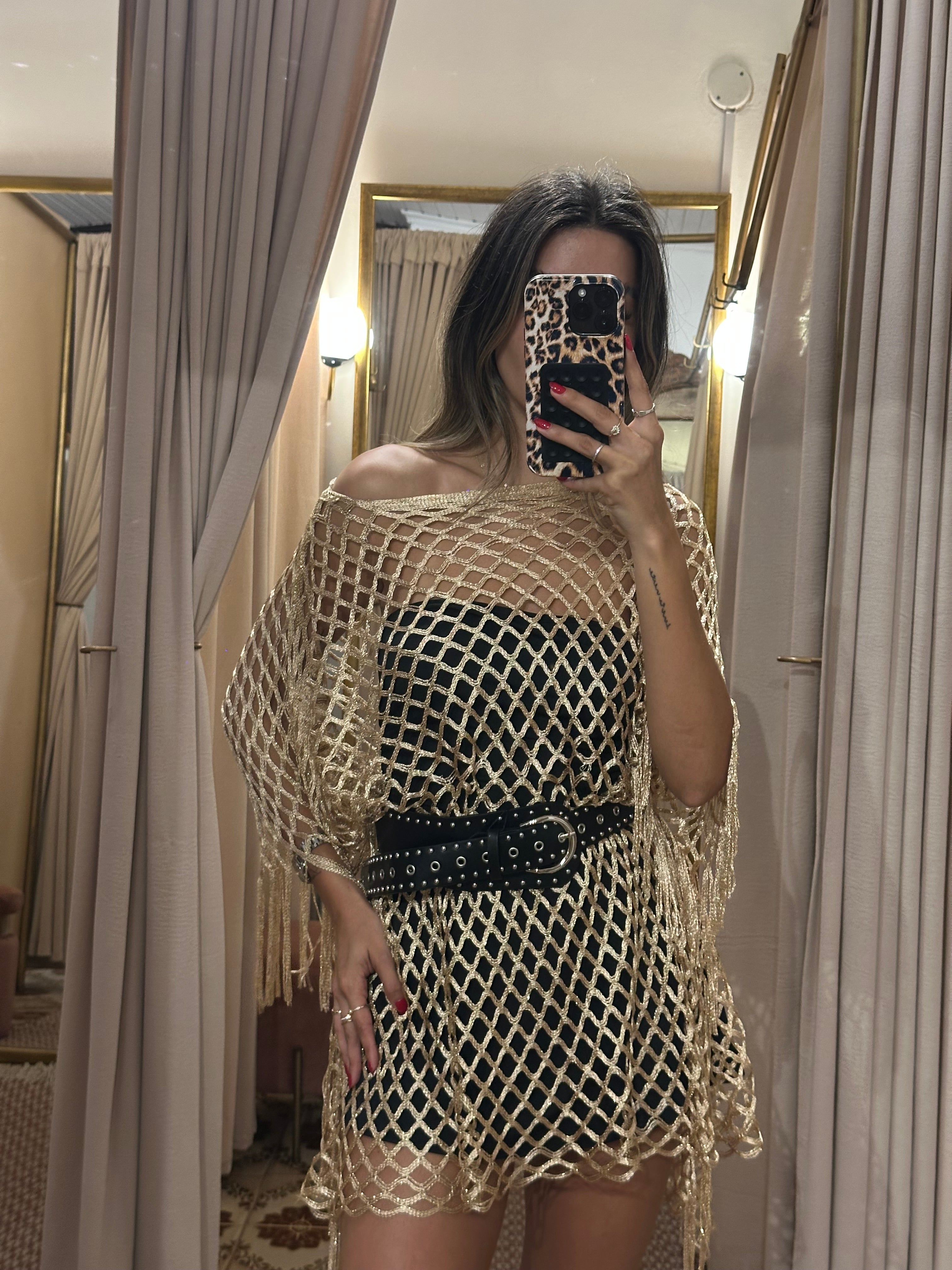 Golden Knit Poncho