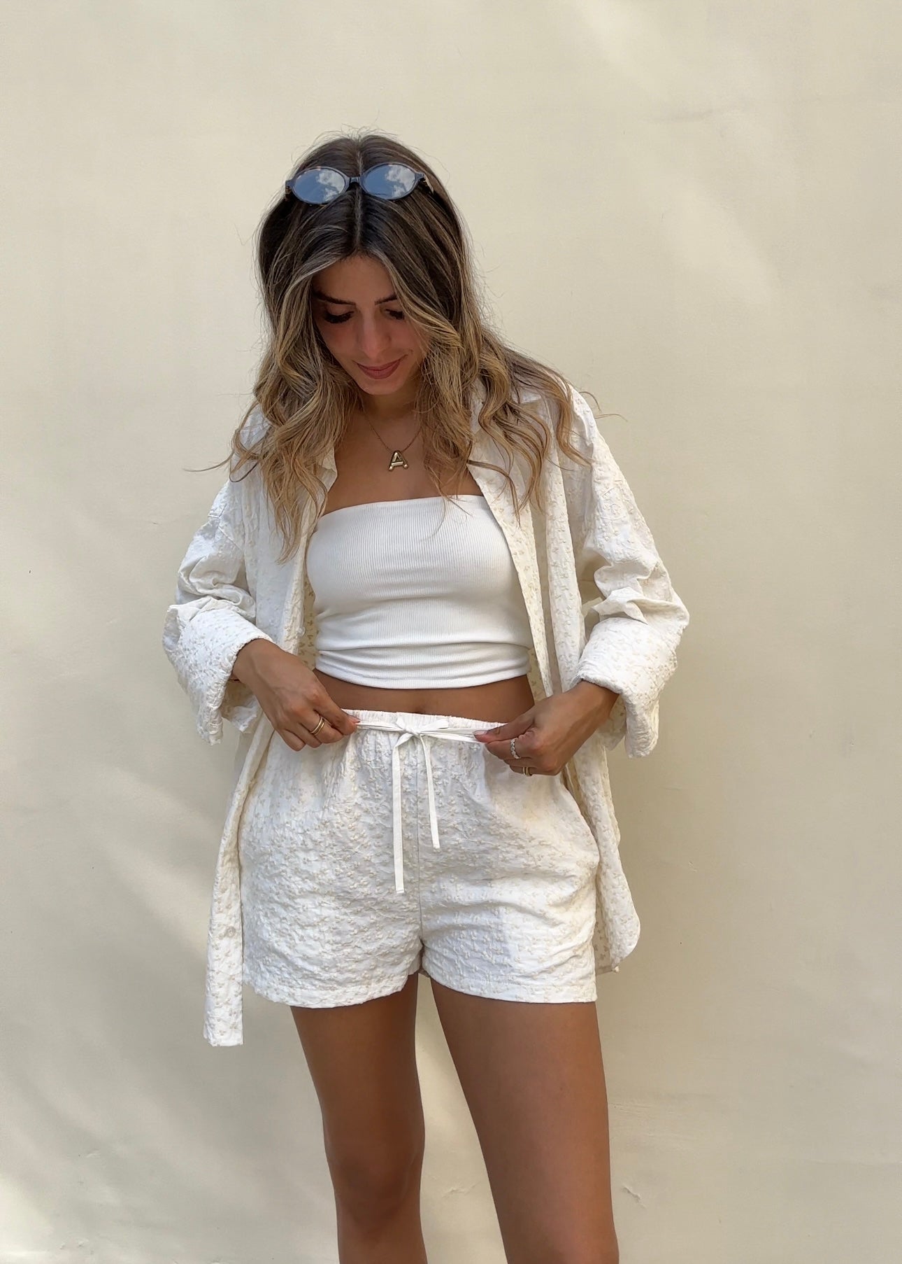 Emily Short - Cream Embroidery