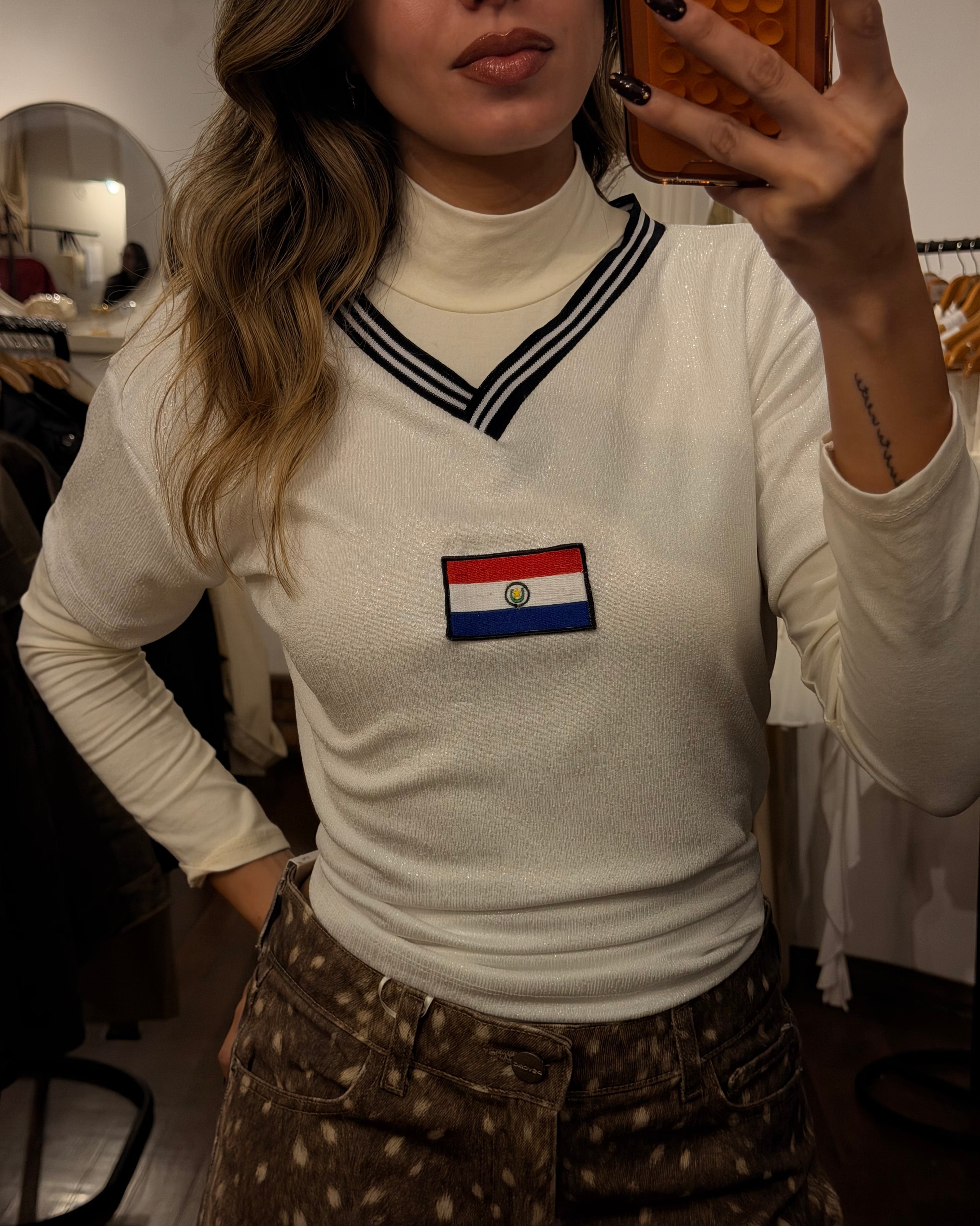 Remera Vintage Paraguay - Blanca