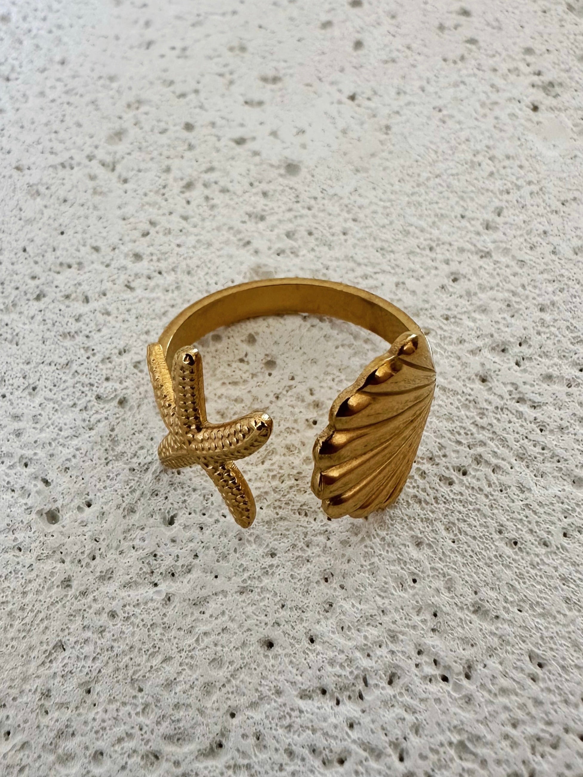 Shell & Starfish Ring