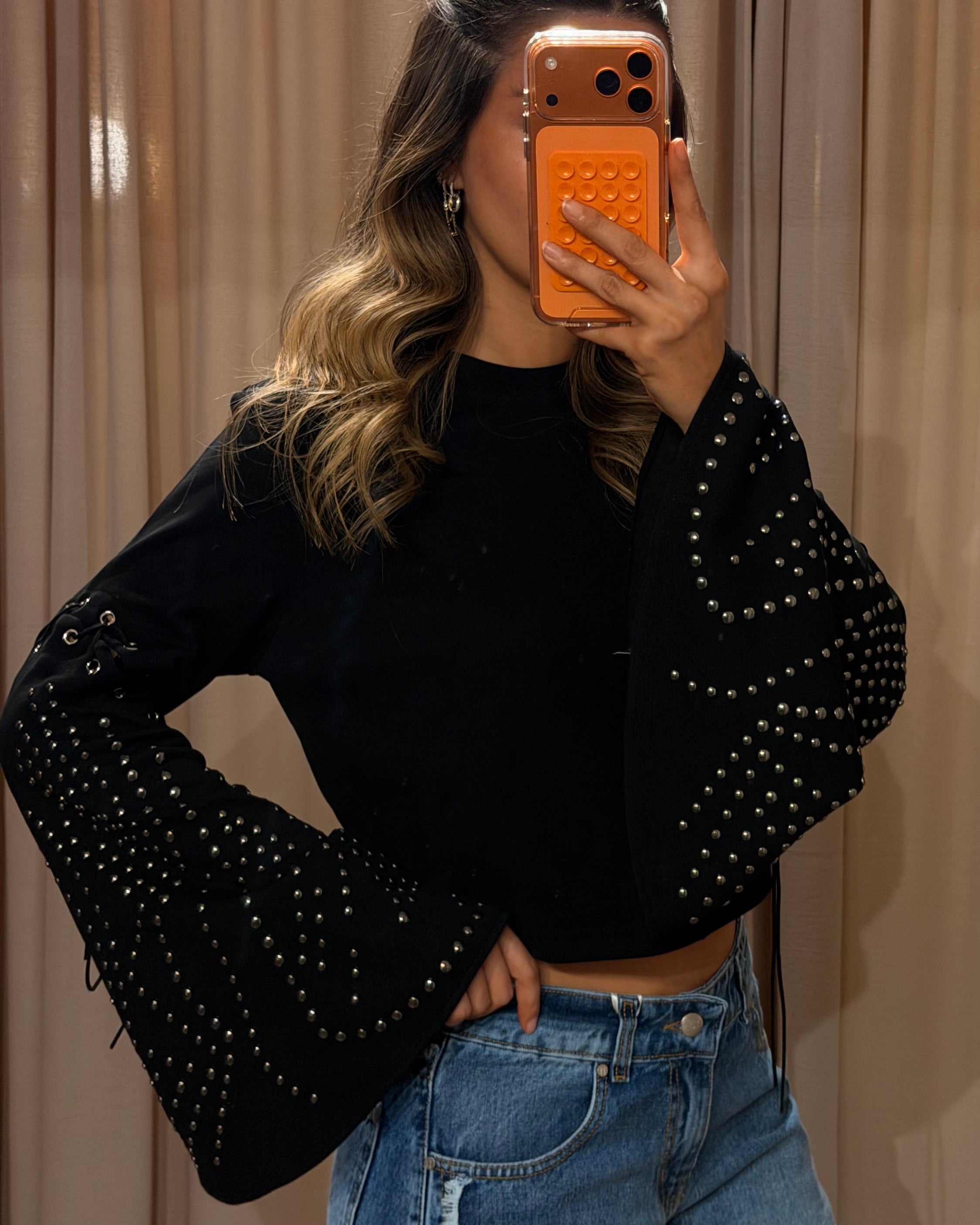 Top Mangas Largas Boho Edgy