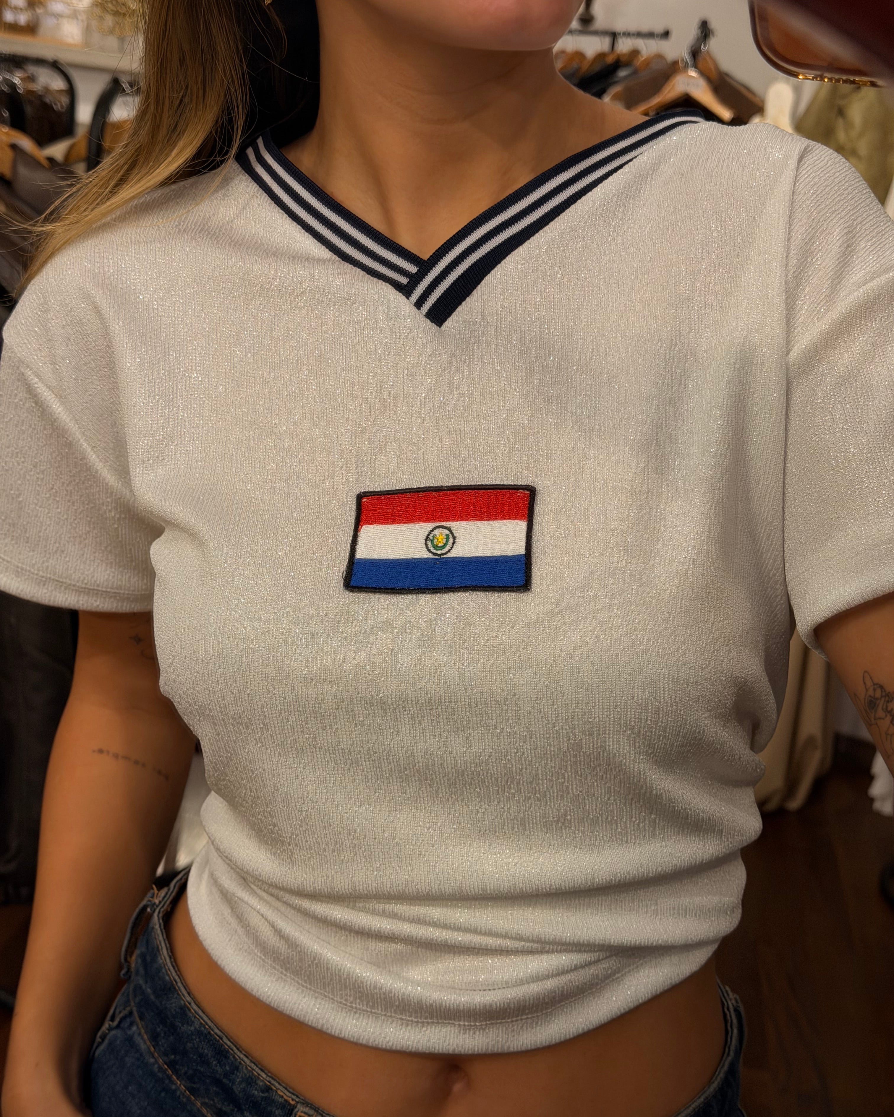 Remera Vintage Paraguay - Blanca