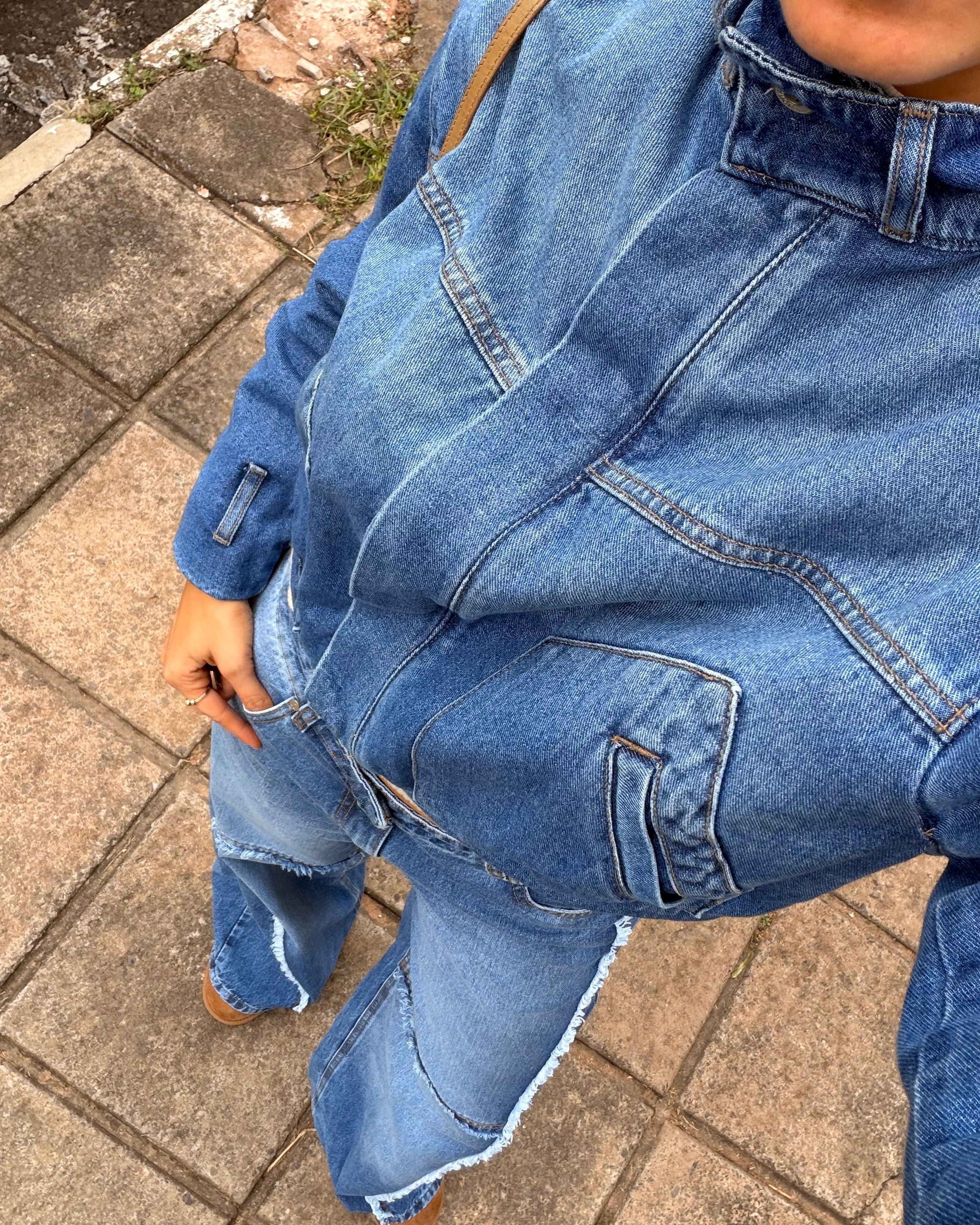 High Collar Denim Jacket