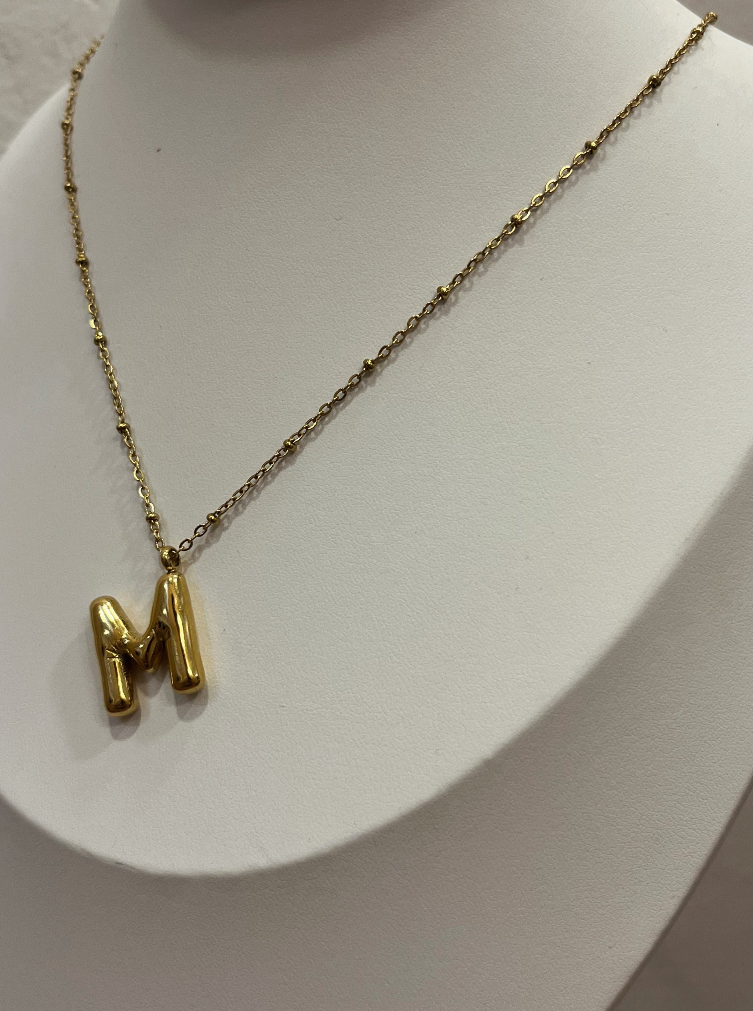 Balloon Bubble Letter Necklace