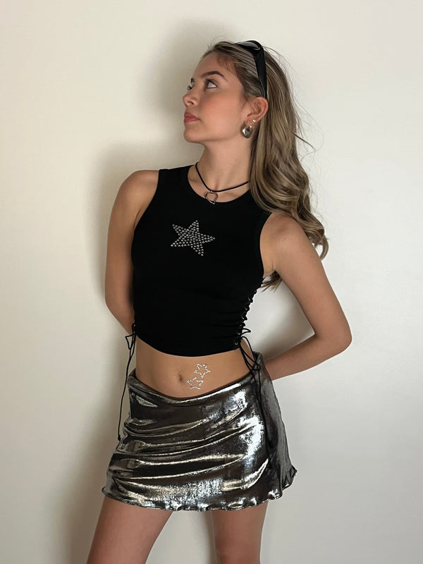 Lace Up Star Top