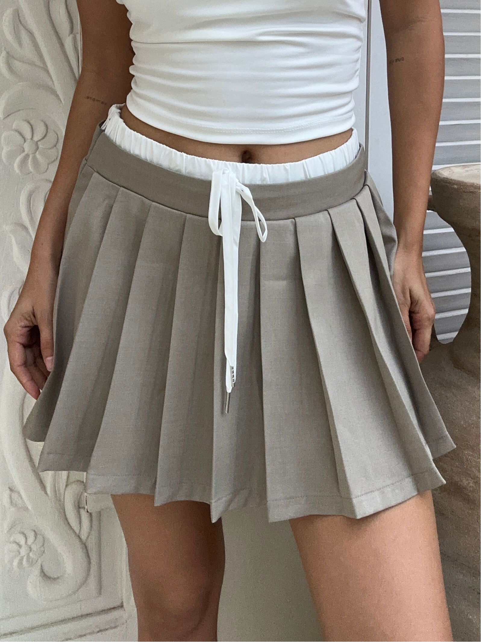Pleated Mini Skort