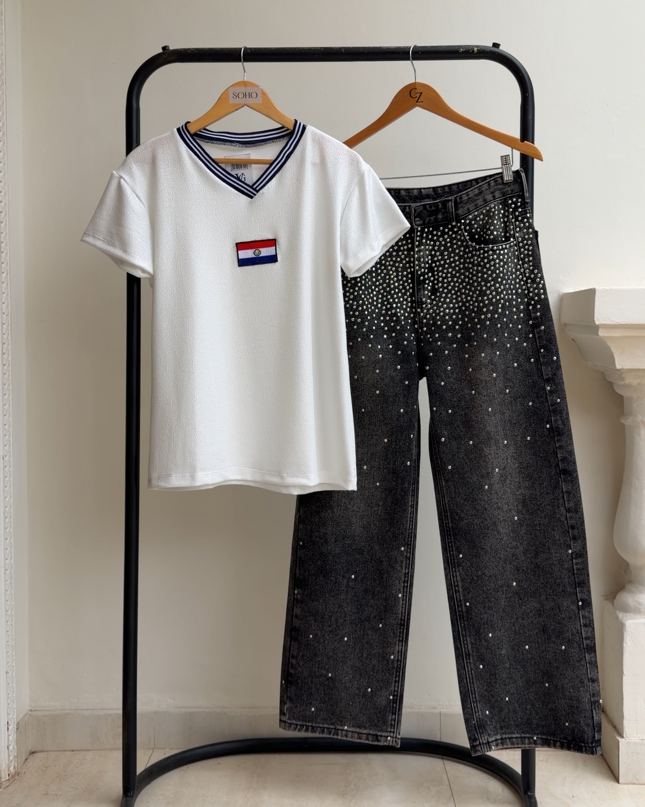 Remera Vintage Paraguay - Blanca