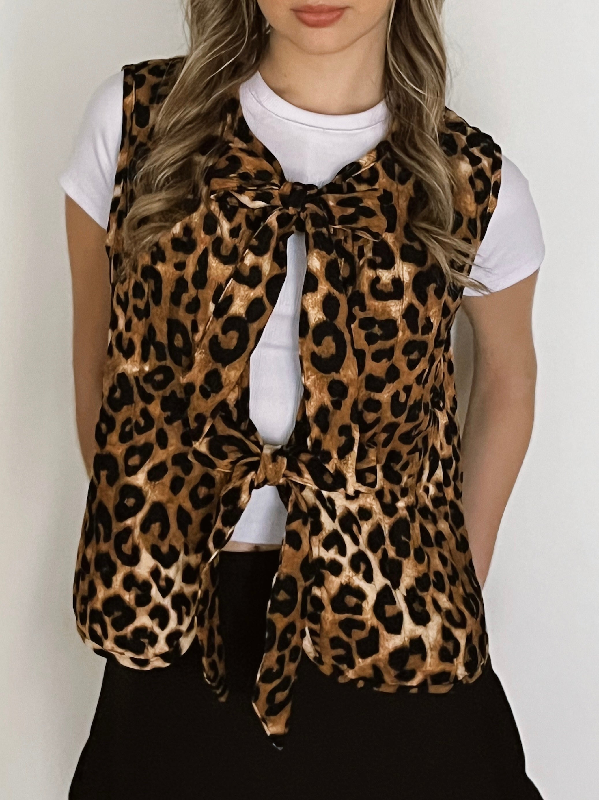 Waist Coat - Leopard Print