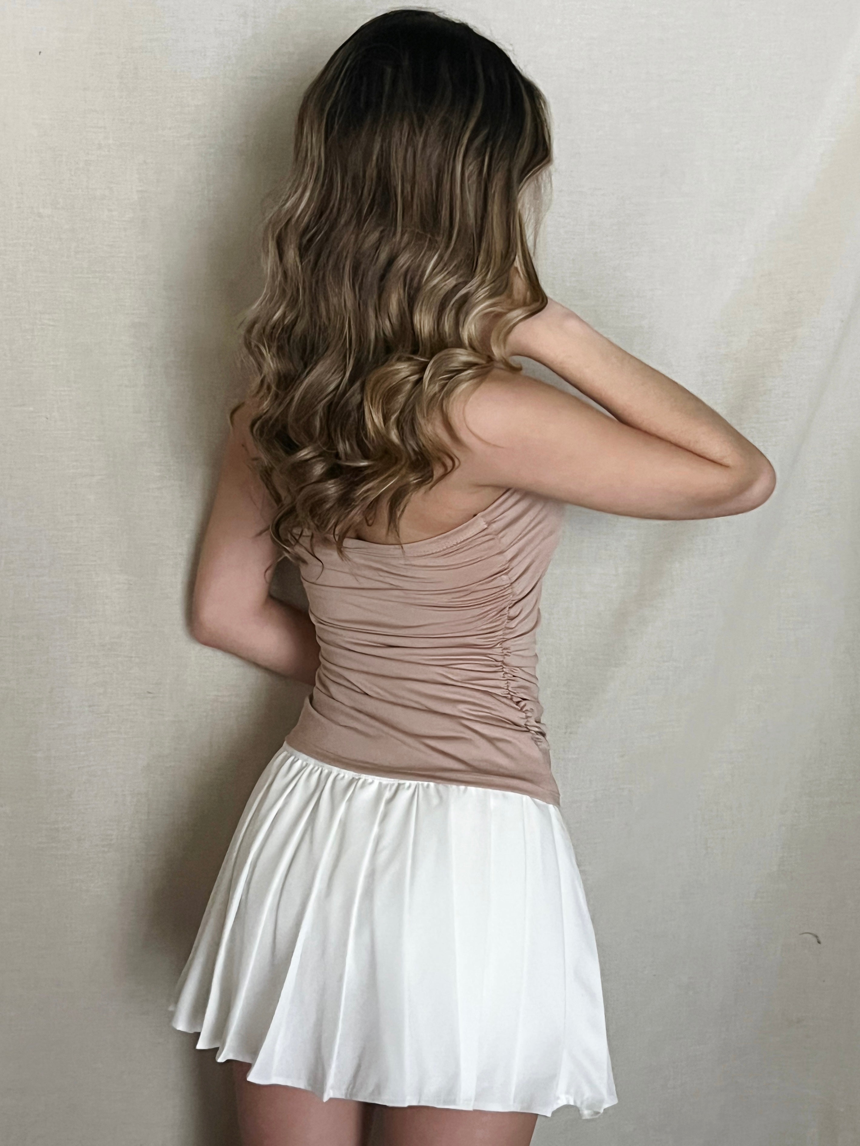 Strapless Top Fruncido - Rose/Nude