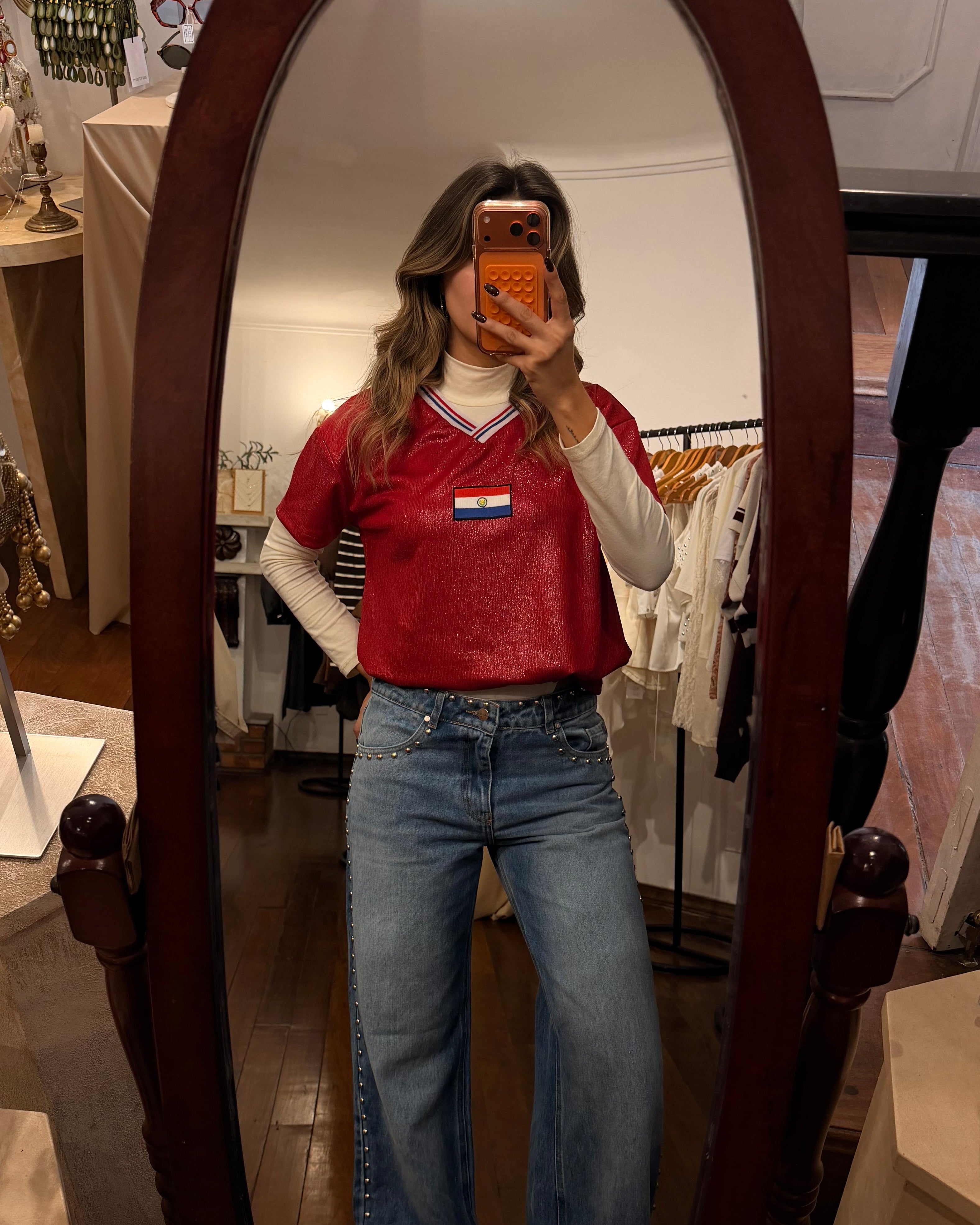 Remera Vintage Paraguay - Roja