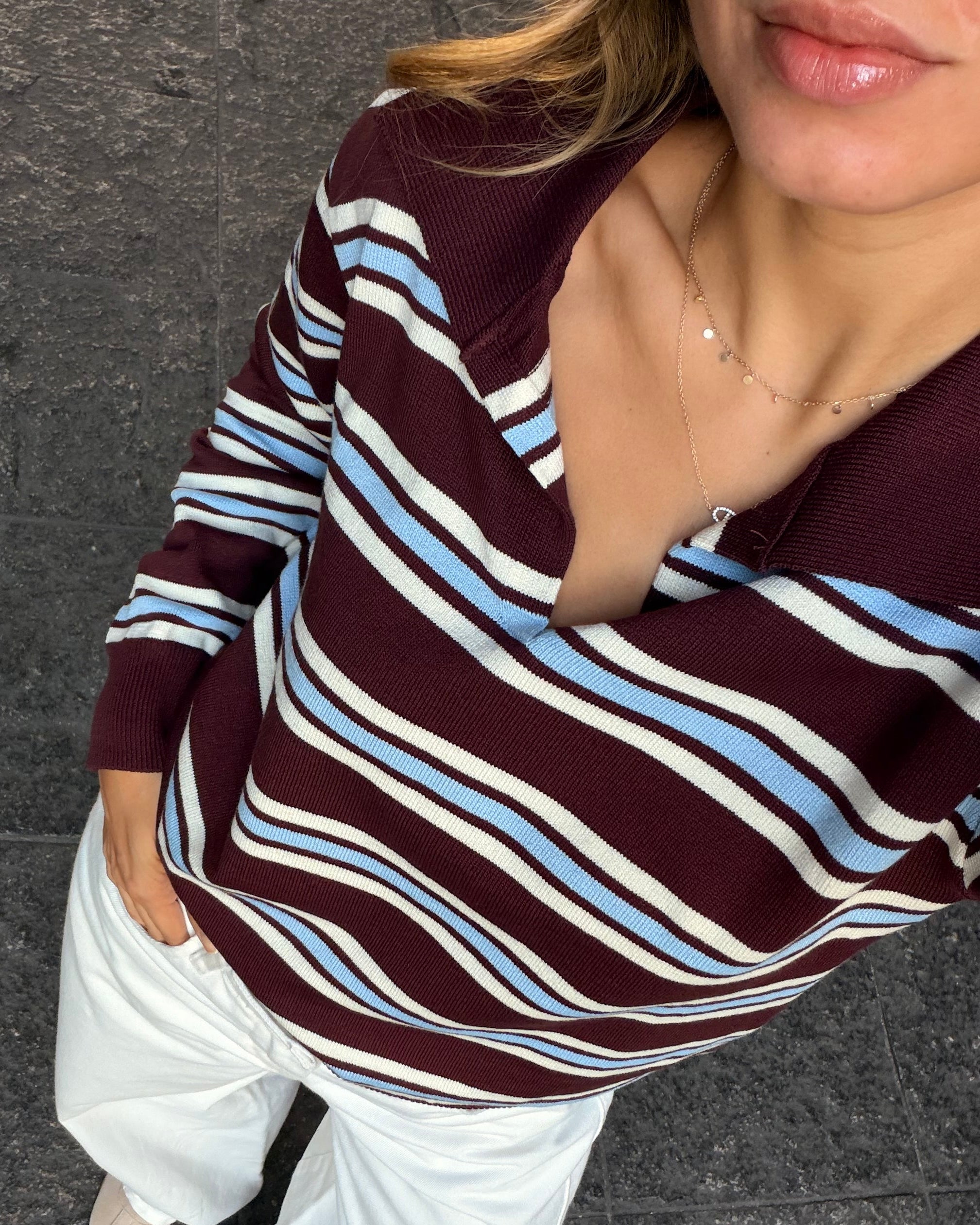 Polo Knit Top