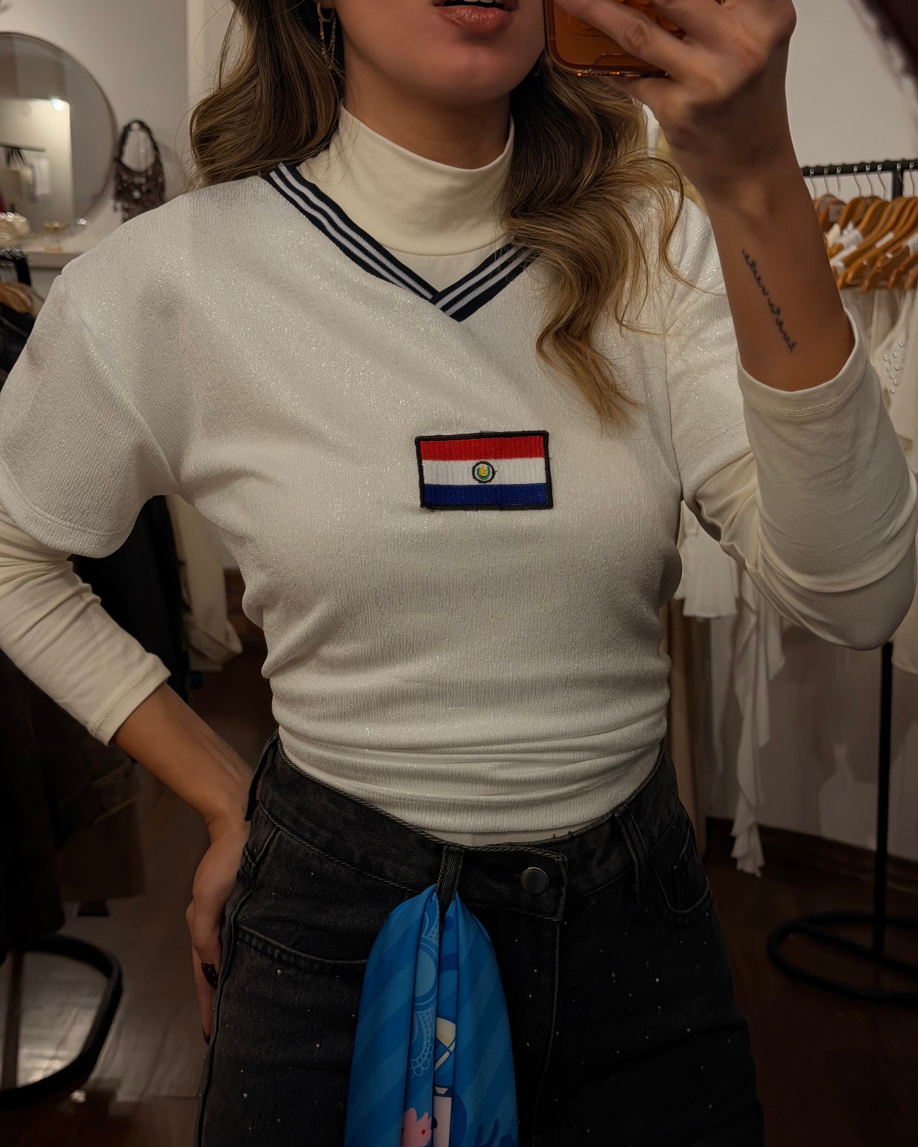 Remera Vintage Paraguay - Blanca