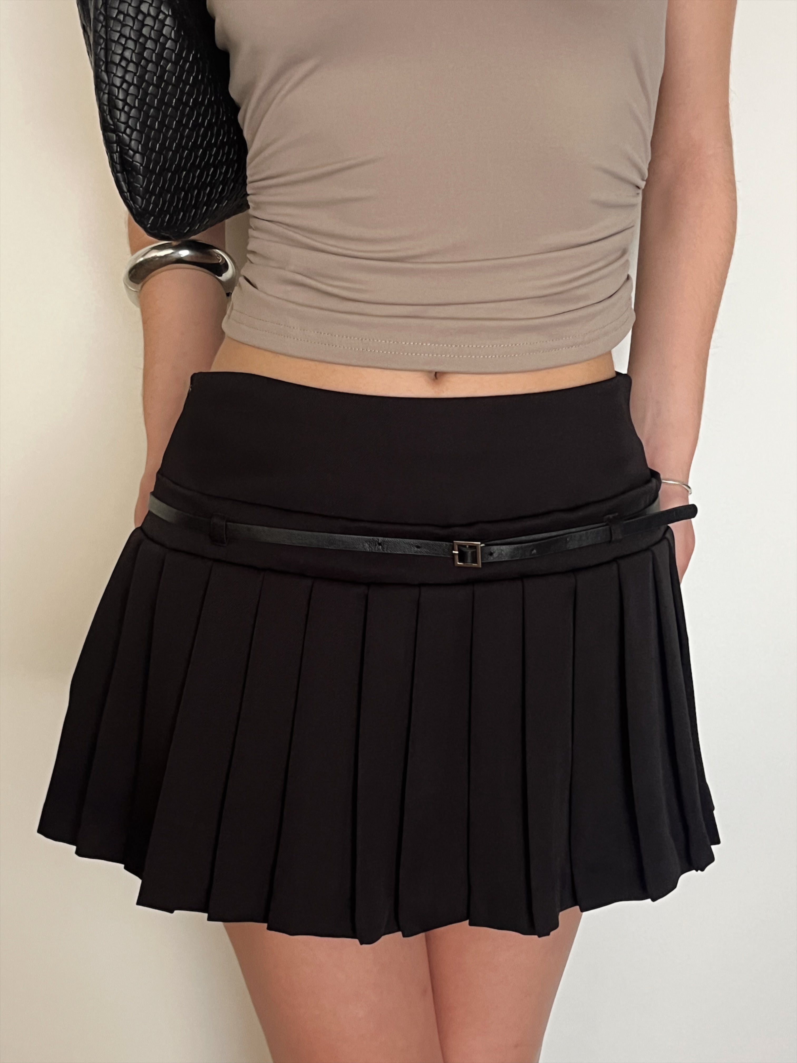 Mini Skirt Tableada - Black & Belt