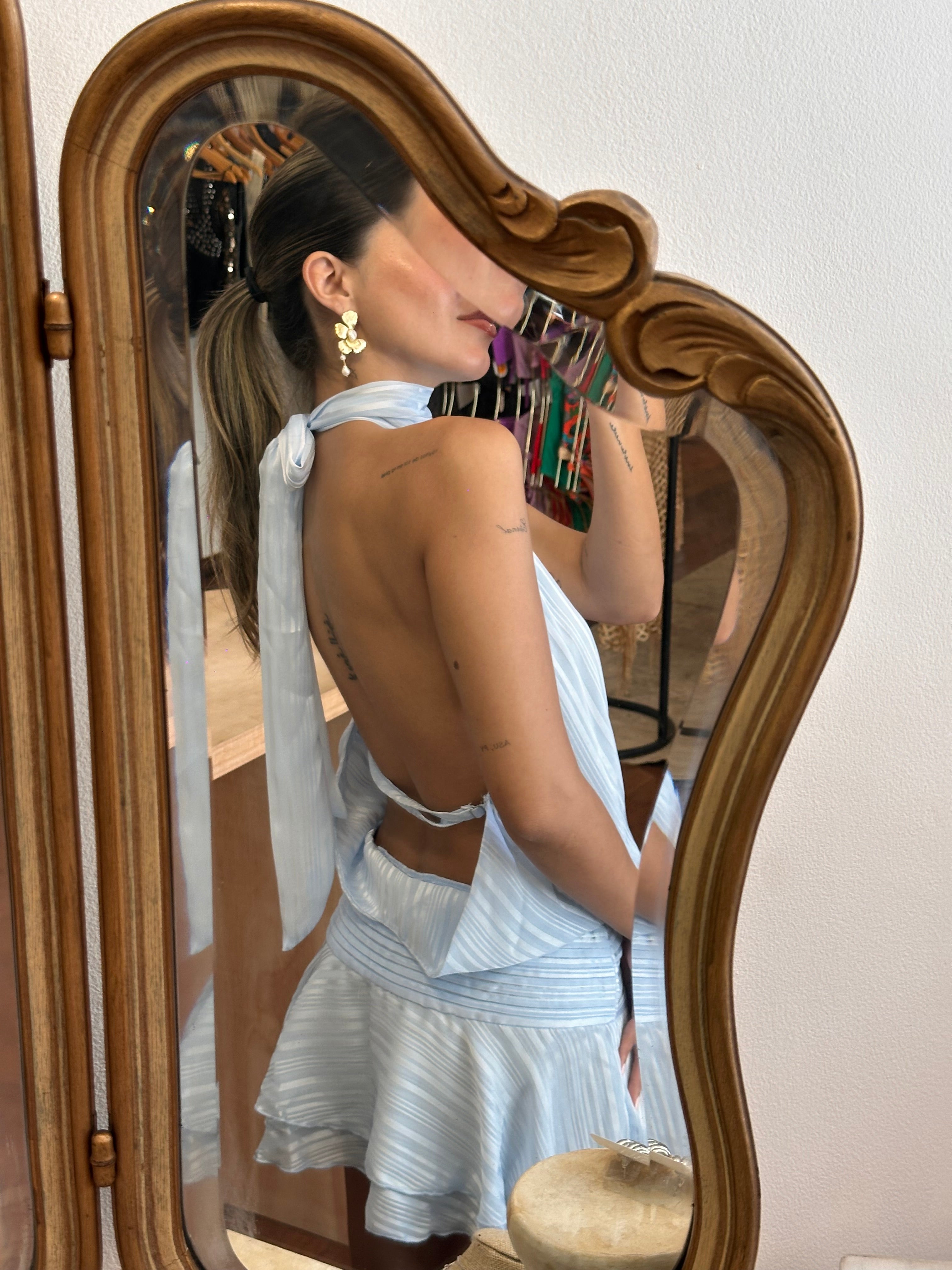 Ares Mini Dress - Light Blue