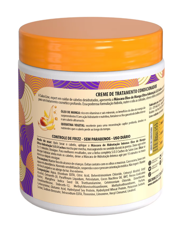 Salon Line Mango Oil Mascarilla Hidratación Intensa Rizos 500g