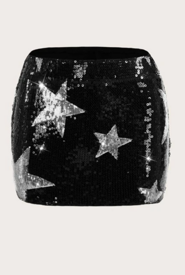 Star Skirt Black