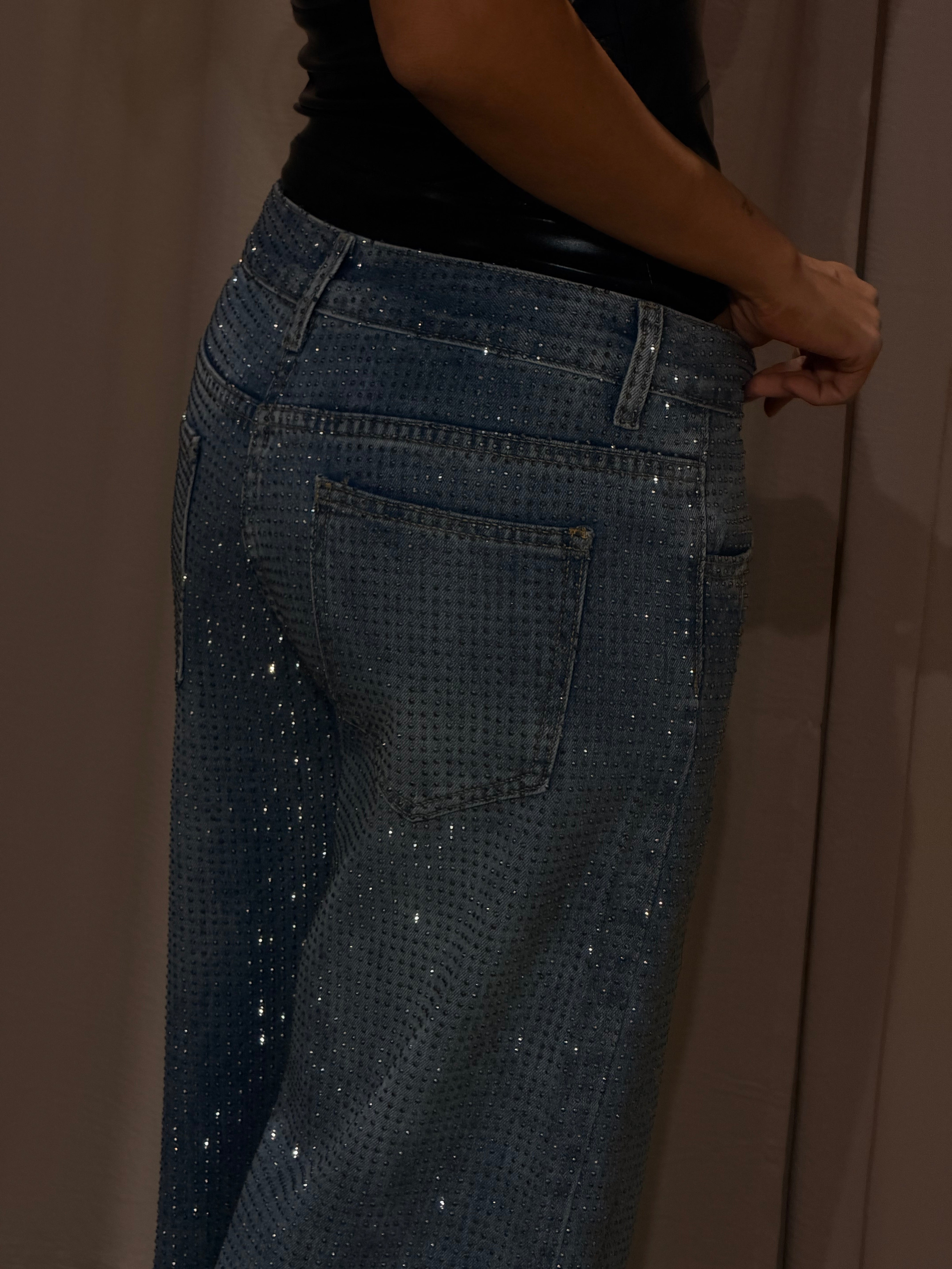 Jeans Barrel Brillo - Light Denim