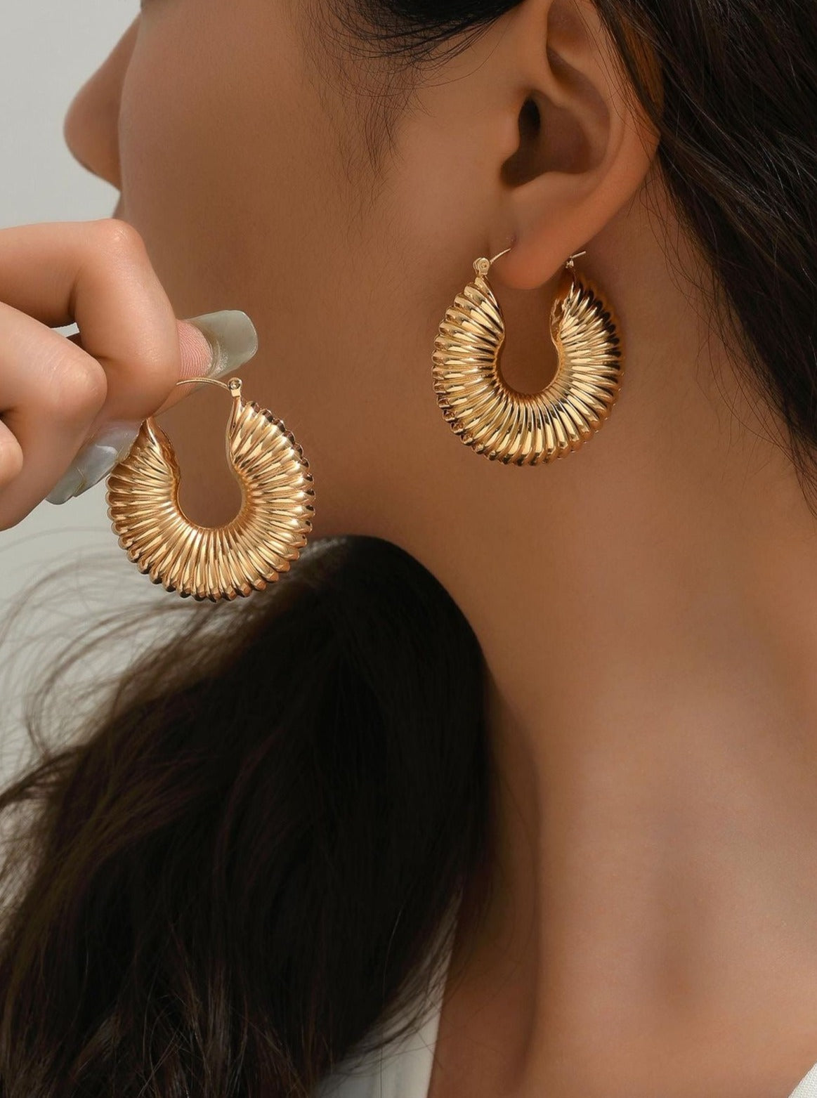 Gold Tube Hoops