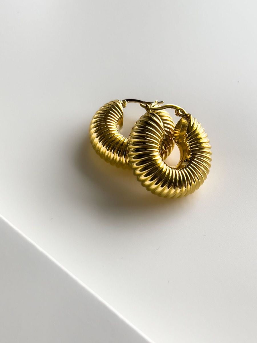 Gold Tube Hoops