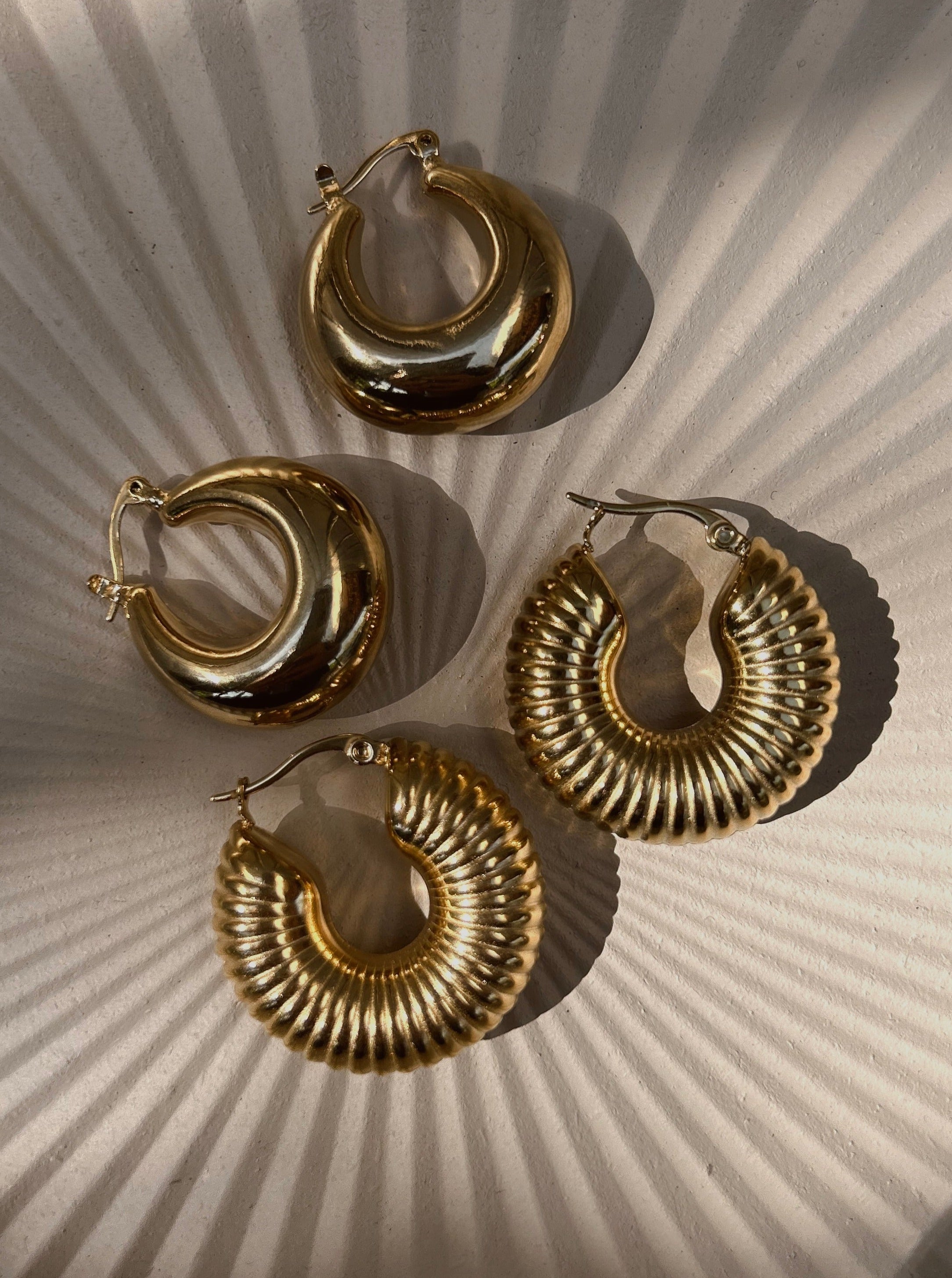 Chunky Gold Hoops