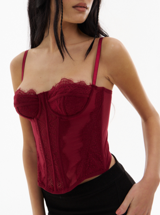 Hot Girl Corset Wine