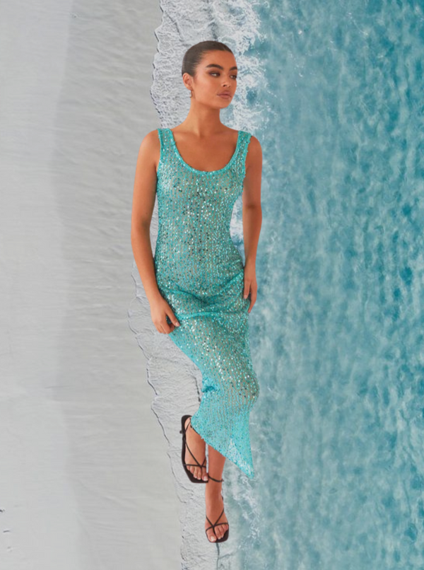 Ariel Maxi Dress Crystal