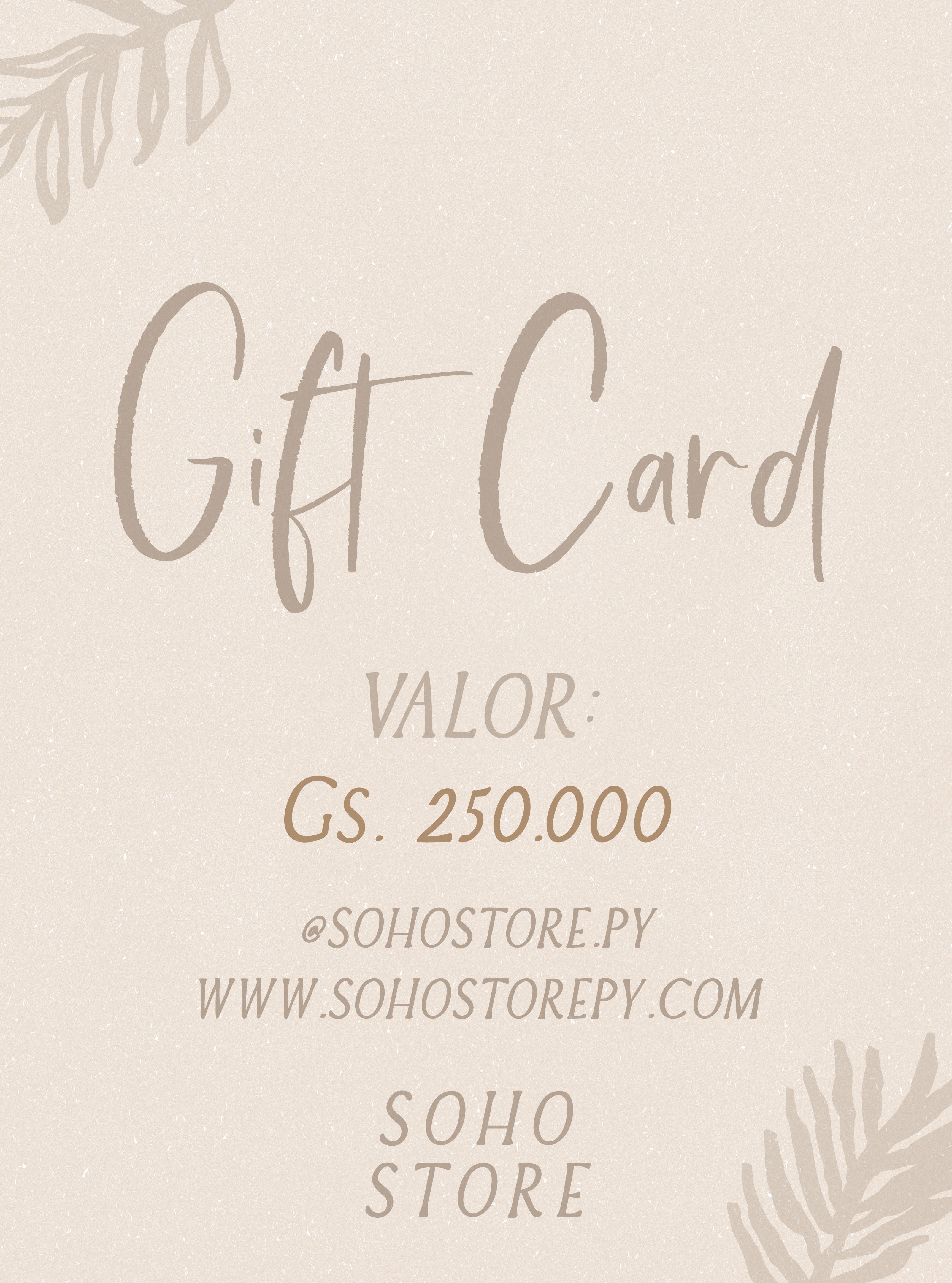 Gift Card Gs. 250.000